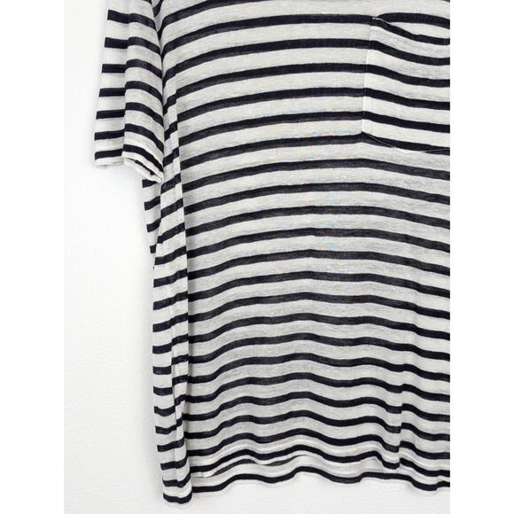 Alexanderwang.t T Shirt Top Striped Knit Streetwear Designer Black White Size L - Picture 3 of 12